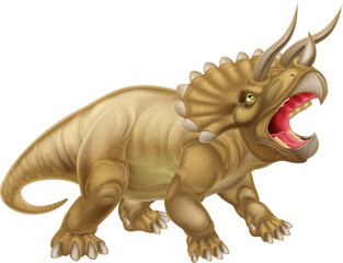 Triceratops Dinosaur Illustration © Christos Georghiou