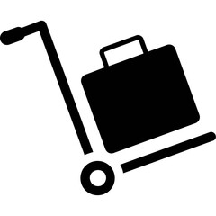 Trolley Glyph Vector Icon