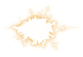 Sparkler bengal fire effect as isolated PNG element on transparent background