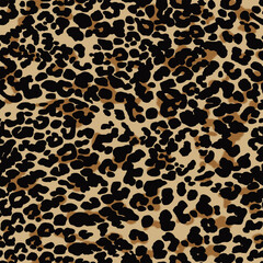 Fototapeta na wymiar Set of vector illustrations artwork of seamless prints for animals print. Collection of tiger and leopard patterns in different colors in flat style.