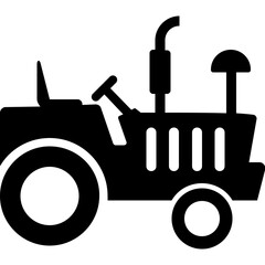 Tractor Glyph Vector Icon