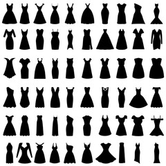 Dress icon vector set. frock illustration sign collection. Fashion symbol or logo.