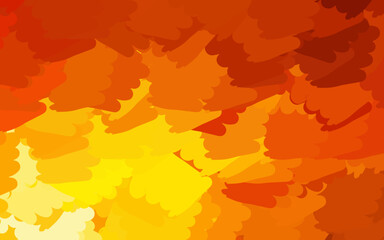 Light Red, Yellow vector texture with abstract forms.