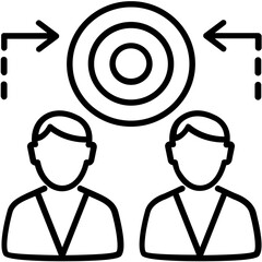 Teamwork Line Vector Icon