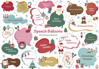 クリスマス　吹き出しセット