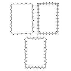 Openwork frame with wavy line for pfoto set