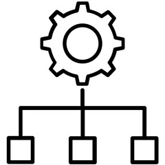 Organization Line Vector Icon