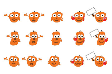 cute pumpkin cartoon character graphic