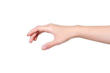 woman hand holding blank white credit card