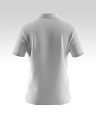 Men's Short Sleeve Polo Shirt Mockup. Front Side. 3D render