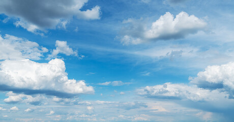 Blue sky with white clouds.