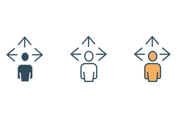 decision making line icon. Simple element illustration.  decision making concept outline symbol design.