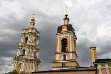 Fototapeta na wymiar Ancient architecture of Moscow city. Novospassky monastery. Popular landmark.
