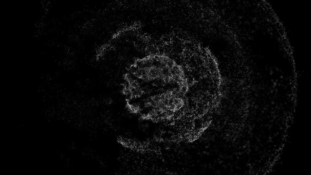 Big data visualization. Visual information. Computer code. Data networks. Concept of digital communication. 3D rendering. 4k animation.