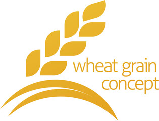 Wheat Corn Grain Icon Concept