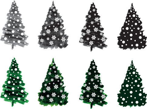 Vector illustration of a Christmas tree.