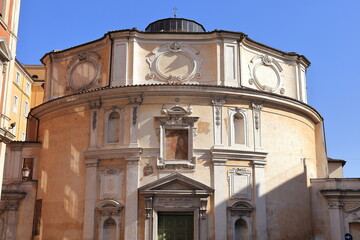 San Bernardo alle Terme Church Exterior Close Up in Rome, Italy