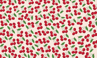 Pattern fruit cherry background. Cherry pattern design