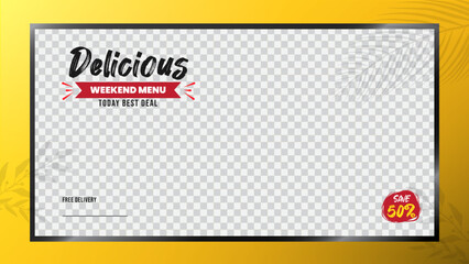 Delicious food banner template design