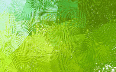 Light Green, Yellow vector background with curved lines.