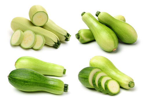 Zucchini on a white background 