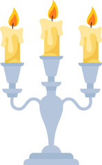 Vintage candlestick icon. Vector illustration