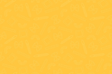 seamless pattern with italian pasta, macaroni, farfalle, penne, fusilli and ravioli, great for wrapping, textile, wallpaper, greeting card- vector illustration