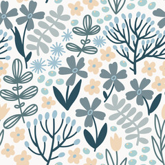 Mille fleurs seamless pattern. Great design for any purposes. - 530312742