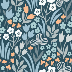 Mille fleurs seamless pattern. Great design for any purposes. - 530312763