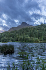 Dusk at The Pap of Glencoe and Lochan, Glencoe, Scottish Highlands, Western Highlands, 