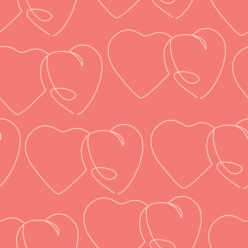 Abstract seamless pattern of hearts background. Image for a poster or cover. Vector illustration. Repeating texture Pattern for textile.