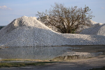 Gypsum pile