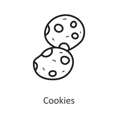 Cookies vector outline Icon Design illustration. Holiday Symbol on White background EPS 10 File
