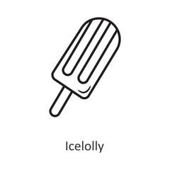Icelolly vector outline Icon Design illustration. Holiday Symbol on White background EPS 10 File
