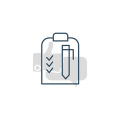 Obraz premium Clipboard line icon. Simple element illustration. Clipboard concept outline symbol design.