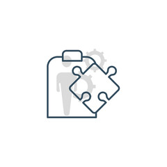 Solving solution line icon. Simple element illustration.  Solving solution concept outline symbol design.