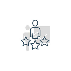 rating line icon. Simple element illustration. rating concept outline symbol design.