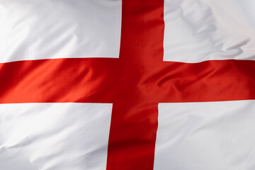Fototapeta premium Image of close up of wrinkled national flag of england