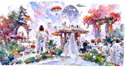 Artists concept of a watercolor painting.