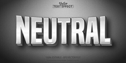 Neutral color style editable text effect