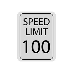 a vector in the form of a speed limit symbol on the road
