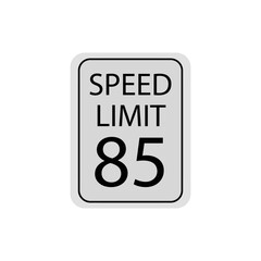 a vector in the form of a speed limit symbol on the road