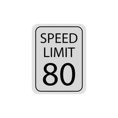 a vector in the form of a speed limit symbol on the road - obrazy, fototapety, plakaty