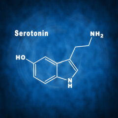 Serotonin Hormone Structural chemical formula