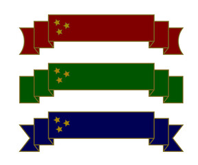 3 Banner, X-mas, Stars, red, green, blue, name tags, gift cards