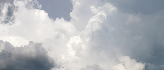 Cloudscape - Blue clear sky and white clouds, wide panorama The vast blue sky and clouds sky