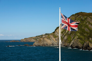 british flag by the ocean