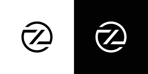 Modern and unique Z initial circle logo design abstract