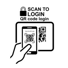 Scan to login icon isolated illustration.