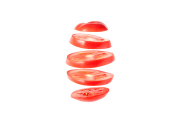 Levitation of tomato slices